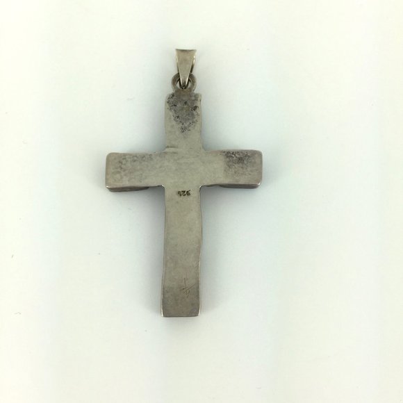 VINTAGE . NATIVE AMERICAN CROSS . 925 STERLING - Picture 7 of 16
